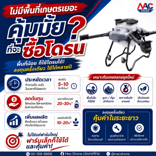 ไม่มีพื้นที่เกษตรเยอะ คุ้มมั้ยที่จะซื้อโดรน?"